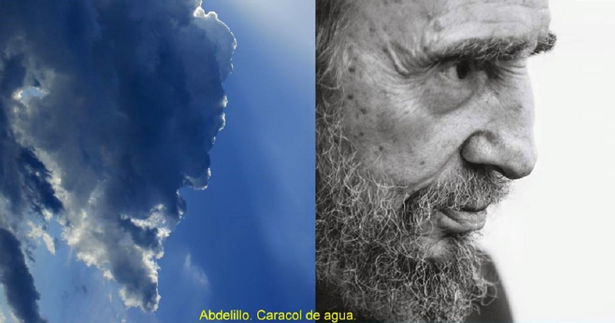 Fidel Castro en una nube © Arnoldo Fernández/Facebook