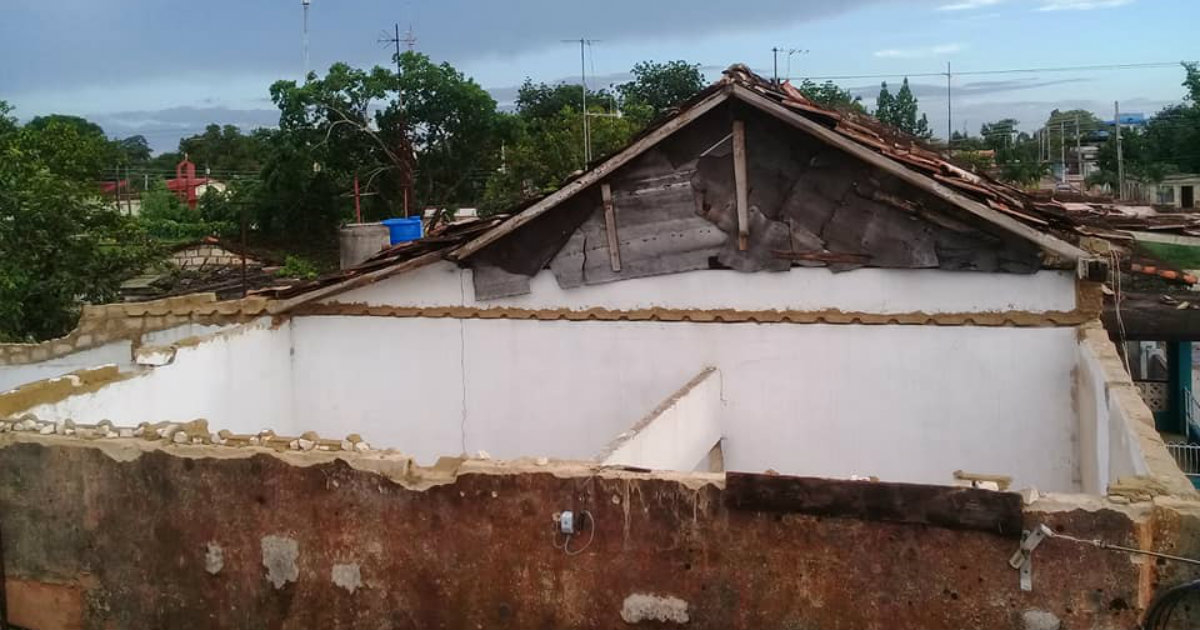 Una de las casas afectadas en San Nicolás de Bari, este martes © Facebok/TV San Nicolás