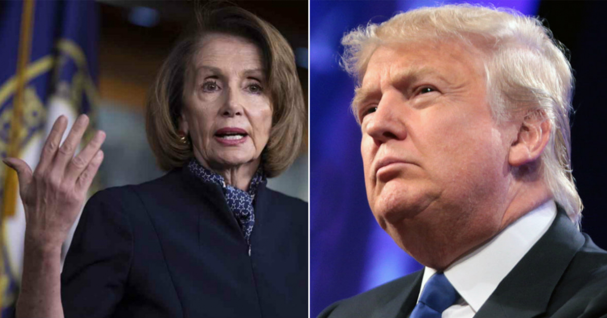 Nancy Pelosi (i) y Donald Trump (d) © Collage Wikimedia