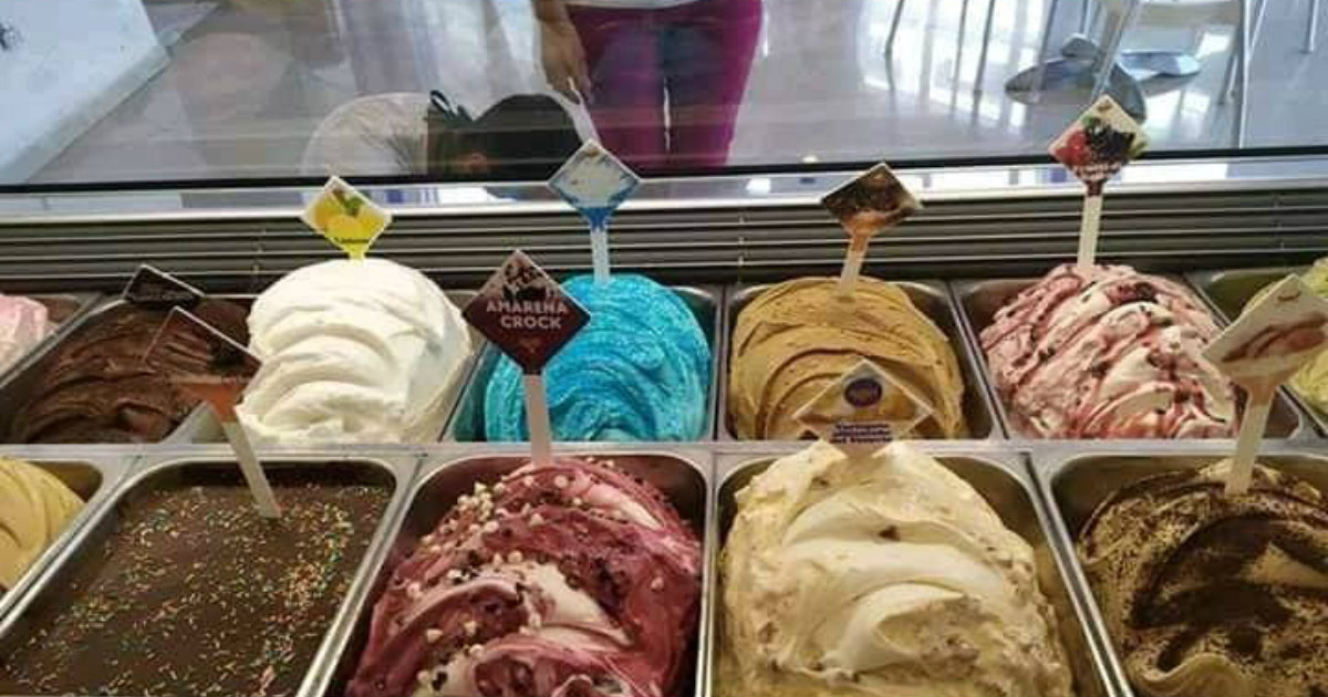 Parte de los helados a la venta en la heladería de CIMEX © Facebook/Corporación Cimex.SA Oficial