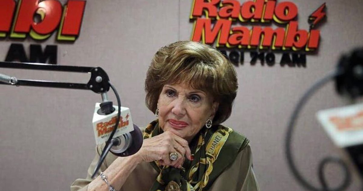 La comentarista radial Martha Flores (1928-2020) © Twitter / Francis Suárez