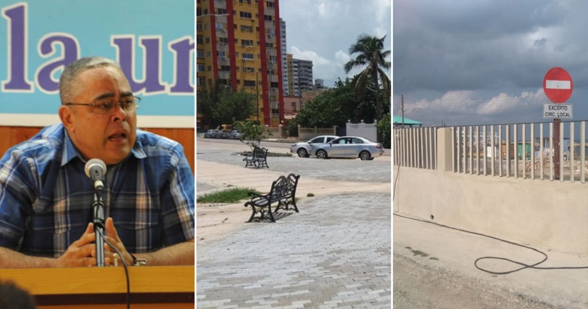 Luis Antonio Torres Iríbar, una imagen del parque G con adoquines y el muro en 1ra. y 70 © Ahora / CiberCuba / Facebook