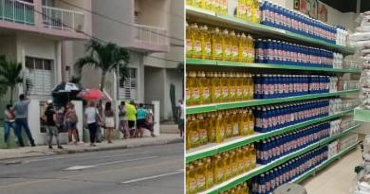 Cubanos haciendo cola para comprar en CUC / Tiendas en USD surtidas © Facebook