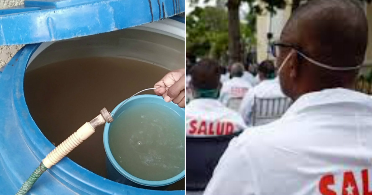 Agua utilizada por médicos cubanos en Venezuela. © CiberCuba