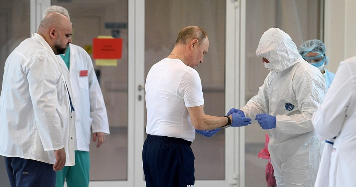 Putin visita hospital para pacientes con coronavirus, marzo 2020 © Kremlin.ru