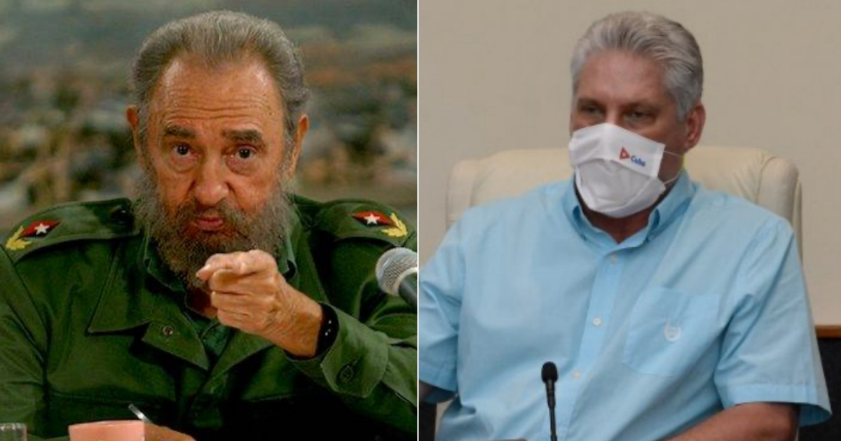 Fidel Castro y Díaz-Canel en imágenes de archivo. © Cubadebate