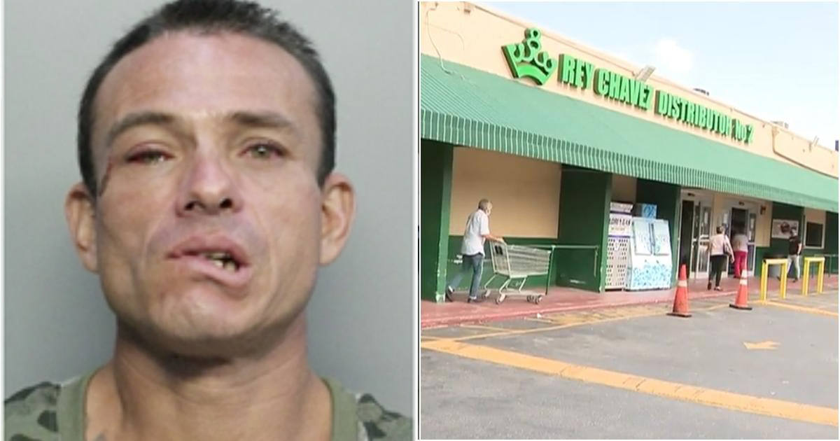 Steadman Amaya, hombre acusado por el robo en el supermercado de Hialeah © Policía Miami / Local 10