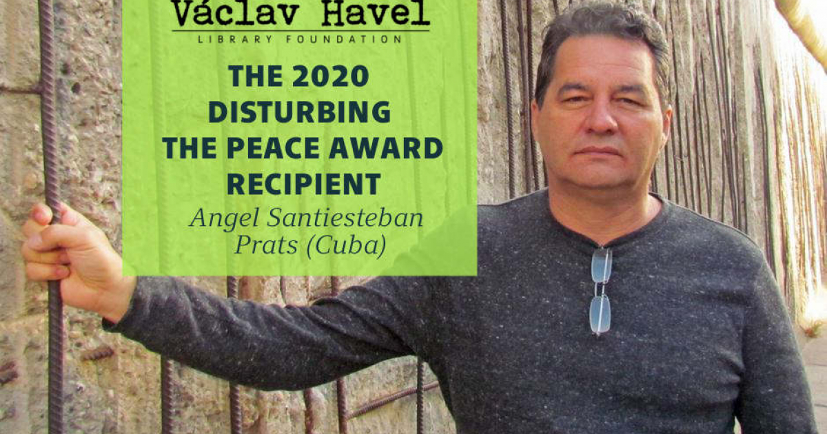 El escritor cubano ha recibido el premio Vaclac Havel © Facebook / The Václav Havel Library Foundation