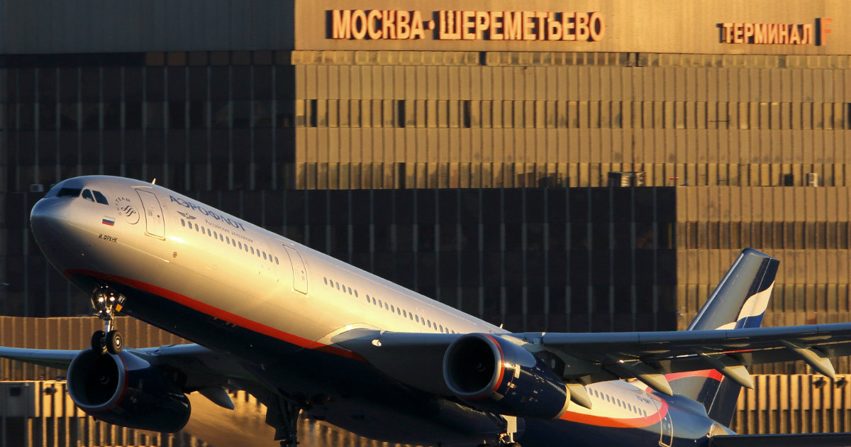 Un avión de Aeroflot, en el aeropuerto de Moscú © Aeroflot World