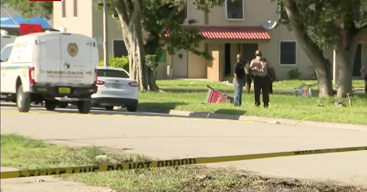 Escena del tiroteo en Southwest Miami-Dade © Captura de video / Local 10