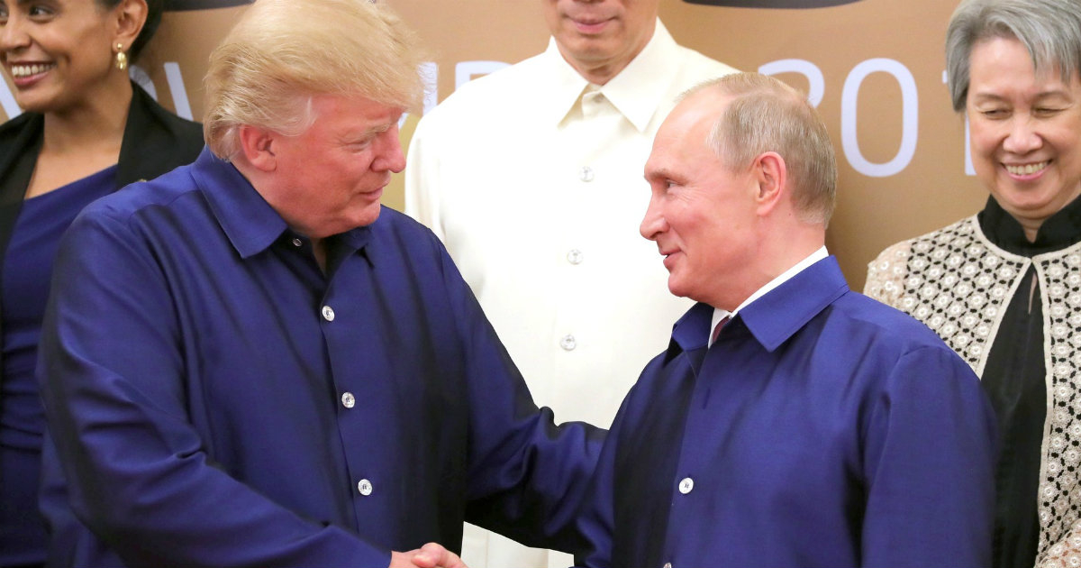 Donald Trump (i) y Vladímir Putin (d) © Wikimedia