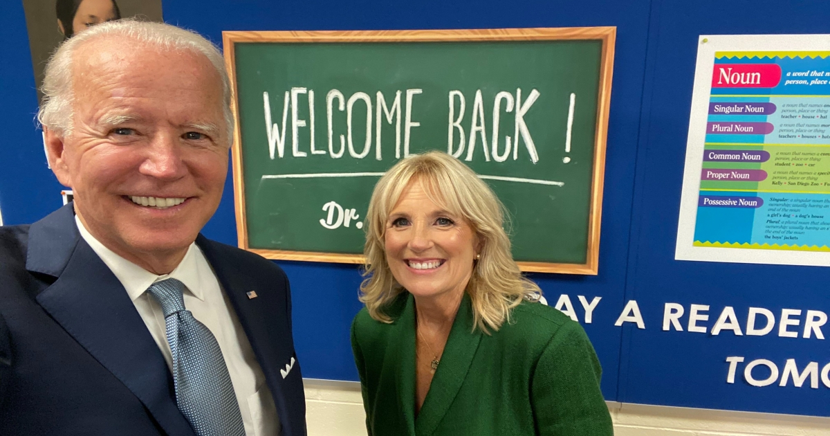 Joe Biden junto a su esposa Jill. © Twitter / Joe Biden