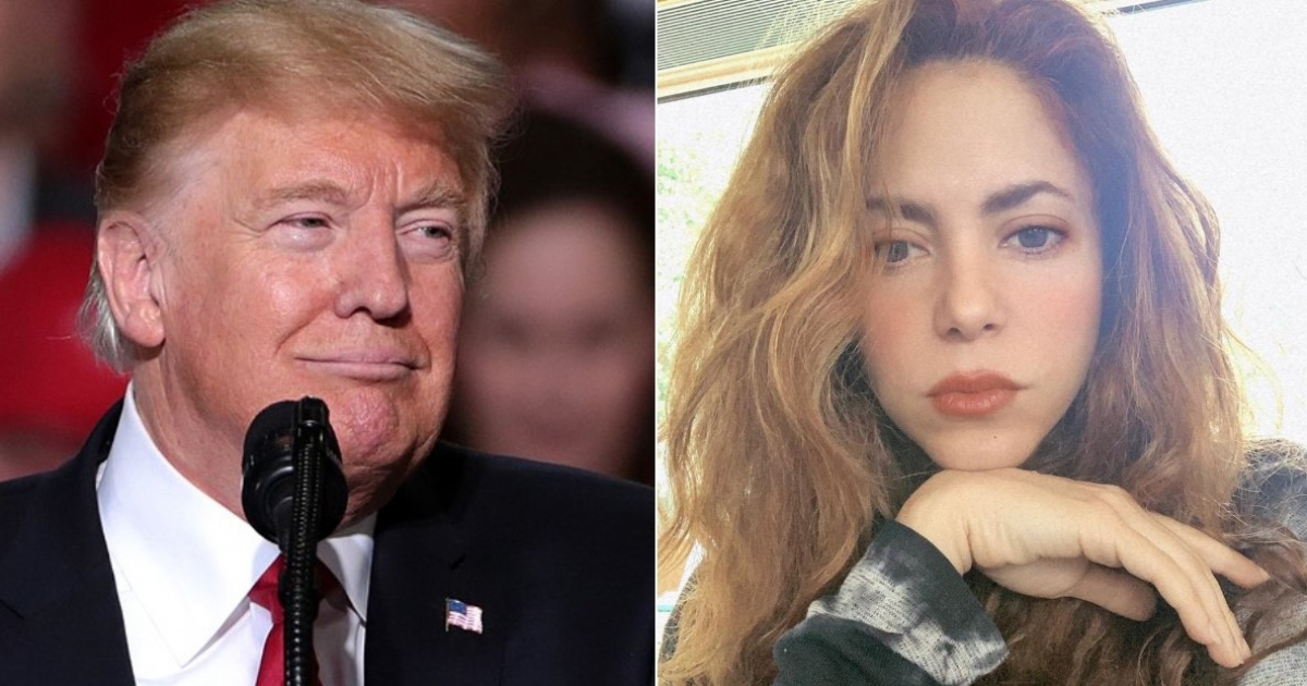 Donald Trump y Shakira © Gage Skidmore vía Wikipedia y Instagram de Shakira