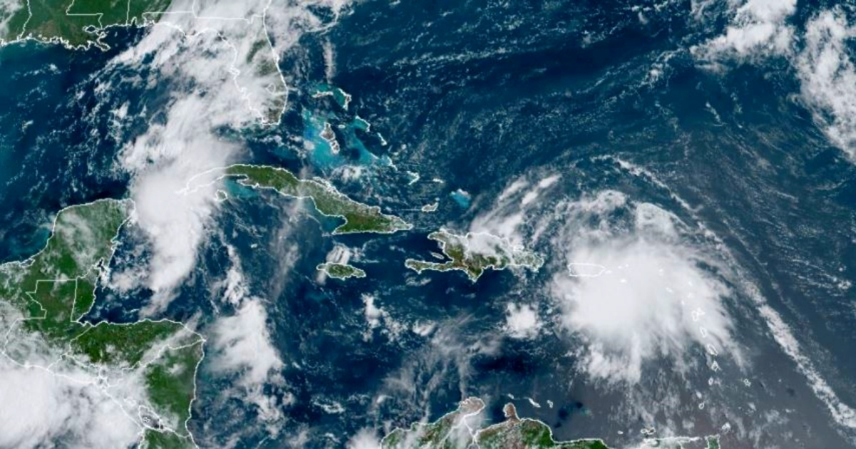 Tormenta tropical Marco en el mar Caribe © NHC - NOAA