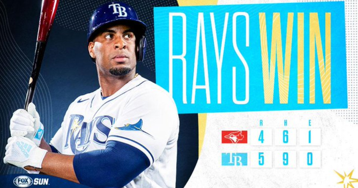 Yandy no falló. © Tampa Bay Rays/Twitter.