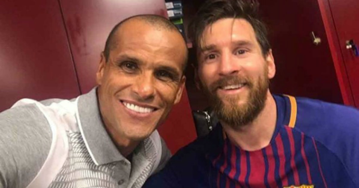El exfutbolista brasileño Rivaldo junto a Leo Messi © Instagram/Rivaldo