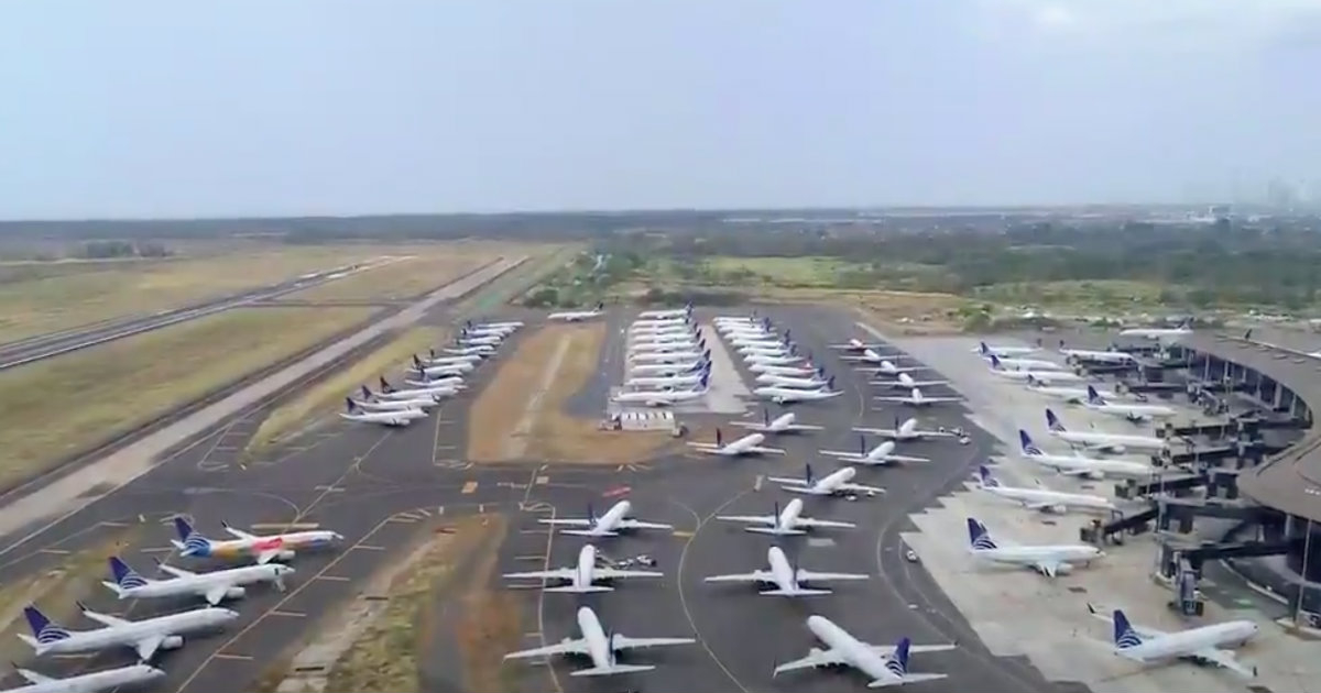 Aviones de Copa Airlines, durante la pandemia del coronavirus. © Copa Airlines / Twitter