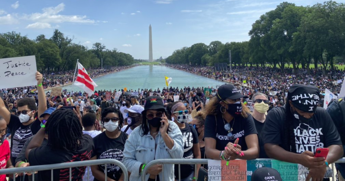 Imagen de la protesta en Washington D. C. © Twitter