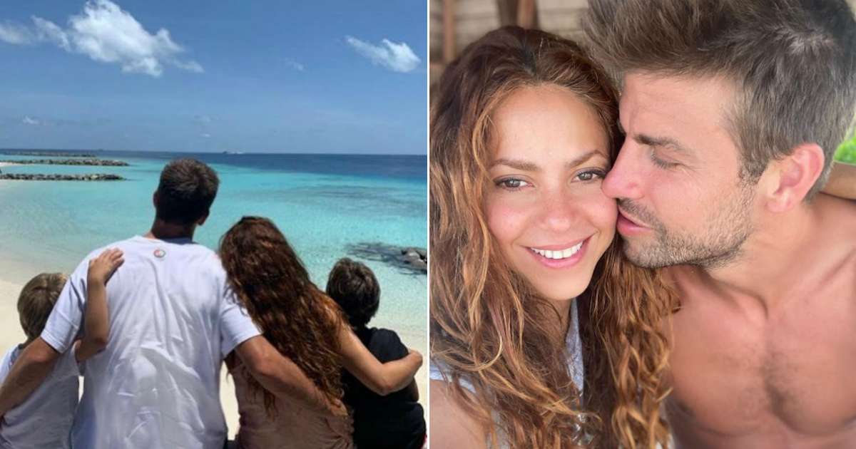 Shakira y Gerard Piqué de vacaciones en las Maldivas con sus hijos © Instagram / Shakira
