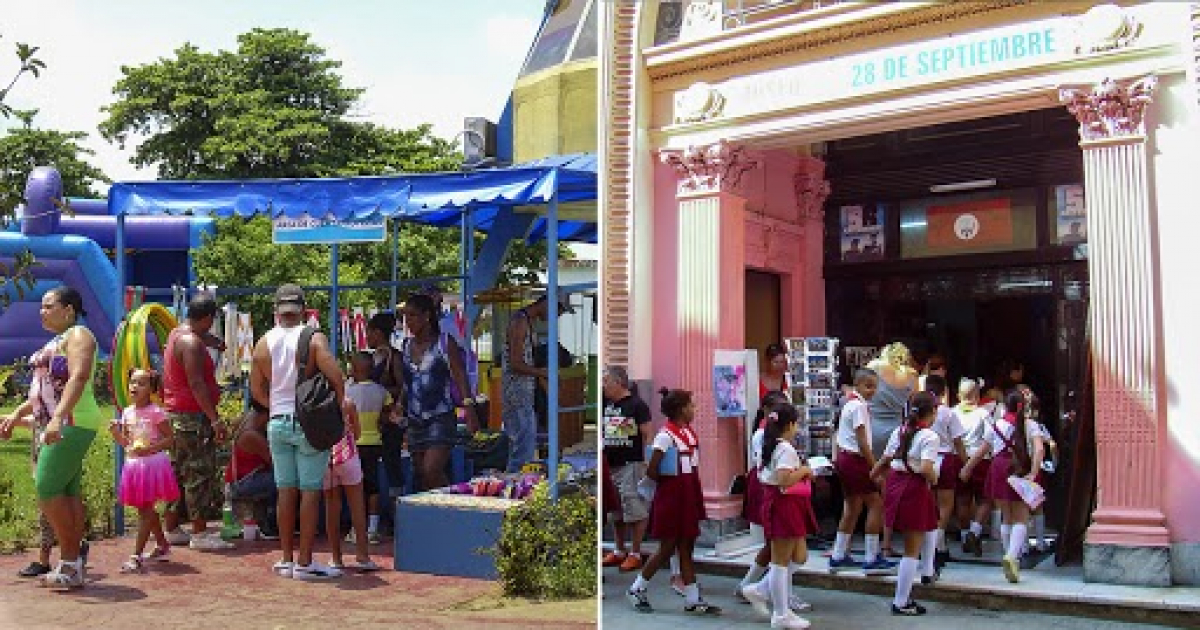 Negocio privado y escolares en Cuba © CiberCuba