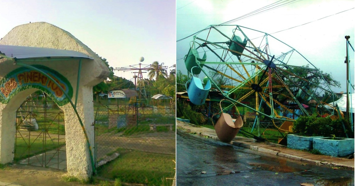 Antes y después del parque de diversiones de la Isla de la Juventud © Facebook / Isla de la Juventud en el recuerdo