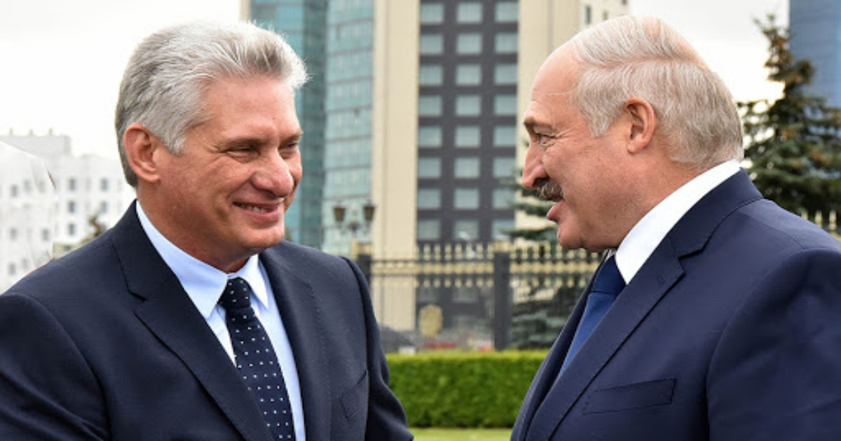 Díaz-Canel y Lukashenko, en una imagen de archivo. © Twitter / Miguel Díaz-Canel