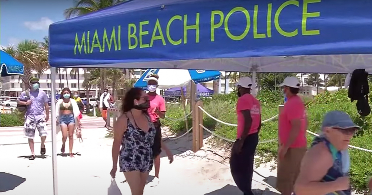 Playa de Miami-Dade © Captura de video / América TeVé