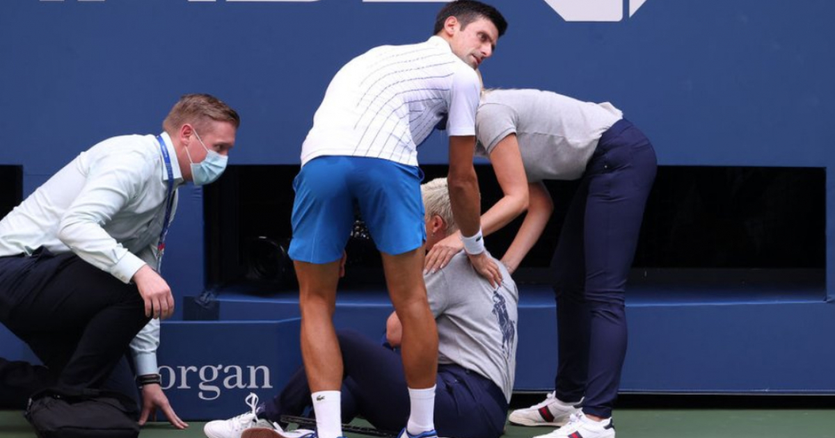 Novak Djokovic tras el incidente © Captura de video Twitter