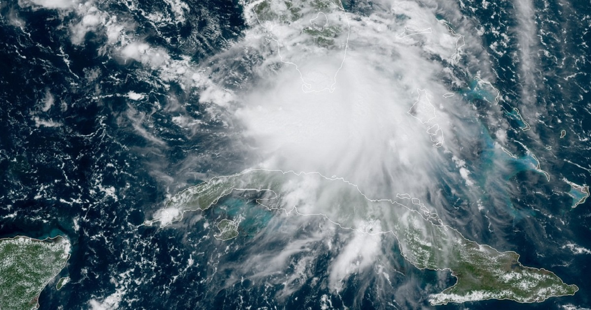 Imagen satelital de la tormenta tropical Sally © NOAA