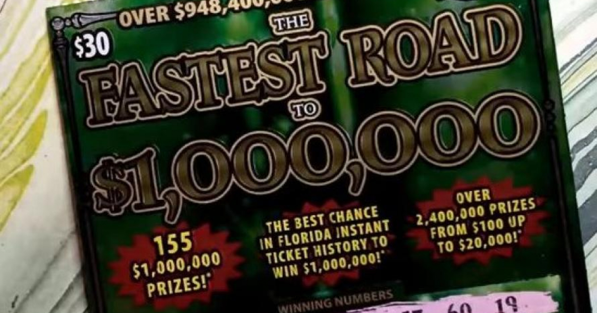 Boleto del juego ‘El camino más rápido hacia $ 1 000 000’ © Captura de video de YouTube de Sean's Scratchin Lotto