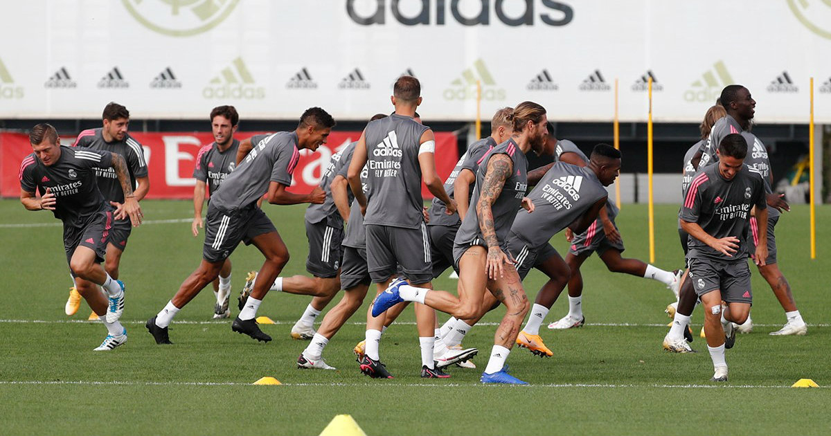 Futbolistas del Real Madrid durante un entrenamiento © Twitter/Real Madrid