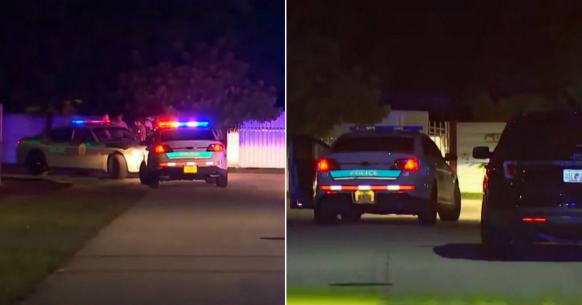 La policía en la escena del crimen, en el suroeste de Miami-Dade © Collage Captura de NBC Miami