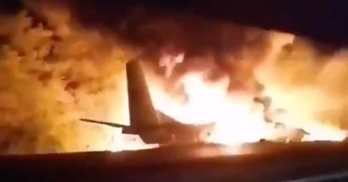 Accidente de avión en Ucrania. © Screenshot.