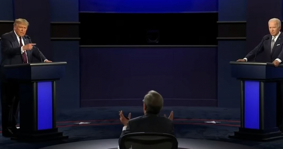 Donald Trump debate con Joe Biden y cruza palabras con el moderador Chris Wallace © YouTube / Univisión Noticias