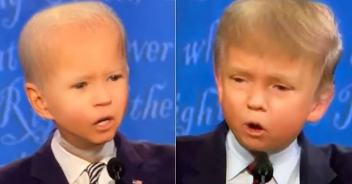 Joe Biden y Donald Trump con el filtro de niño © Facebook / Los Pichy Boys