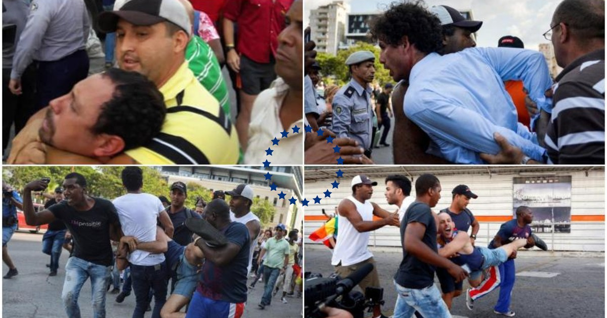 Imágenes de represión en Cuba © Twitter @FelixLlerenaCUB