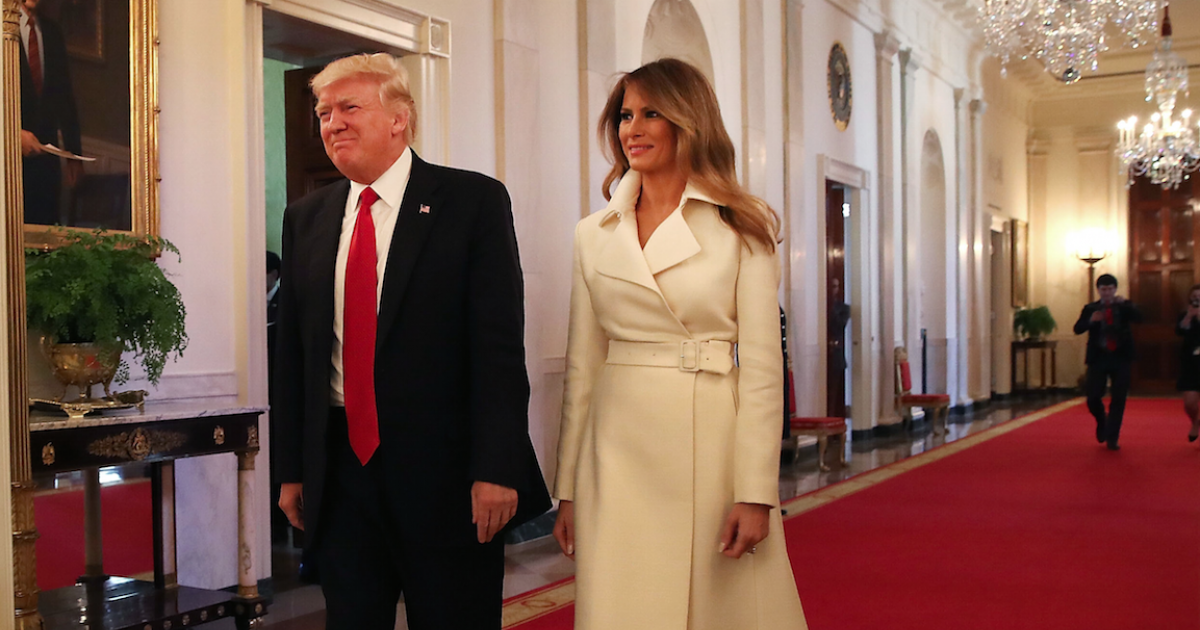 Trump y la Primera Dama en la Casa Blanca © White House/Twitter