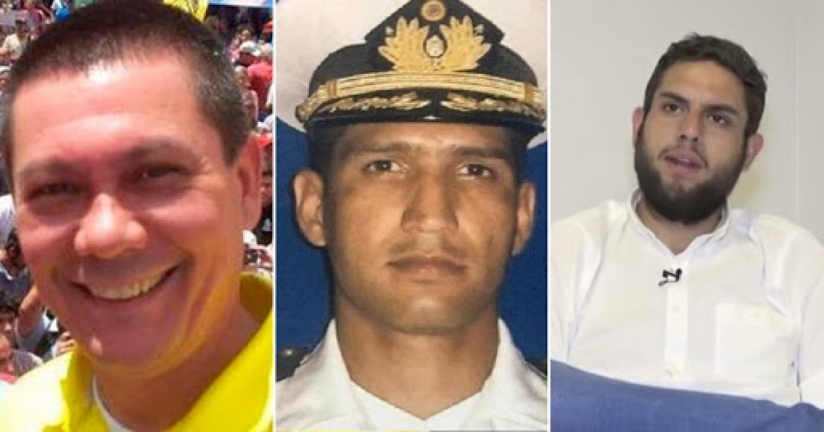 De izda. a drcha: Albán, Acosta y Requesens; víctimas de Maduro © Asamblea Nacional de Venezuela/Infobae/Wikipedia