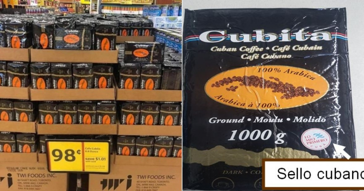 Café Cubita que se vende en Canadá, y café Cubita cubano © Facebook / Rayko Suarez