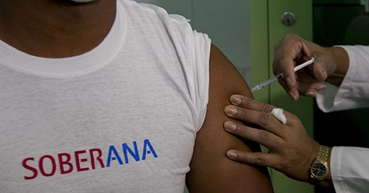 Prueba del proyecto de vacuna contra el coronavirus Soberana 01 © Cubadebate