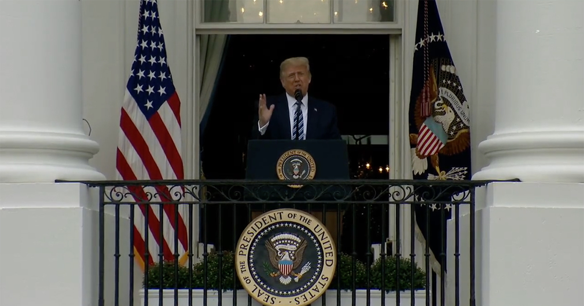 Trump desde la Casa Blanca © Twitter Casa Blanca / Captura de video 