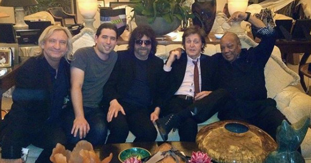 Alfredo Rodríguez Jr. junto a Paul McCartney y otras estrellas de la música © Quincy Jones Instagram