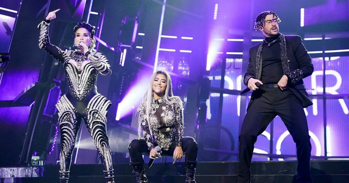 Ivy Queen, Nesi y Bad Bunny en los Premios Billboard © Instagram / Latin Billboard