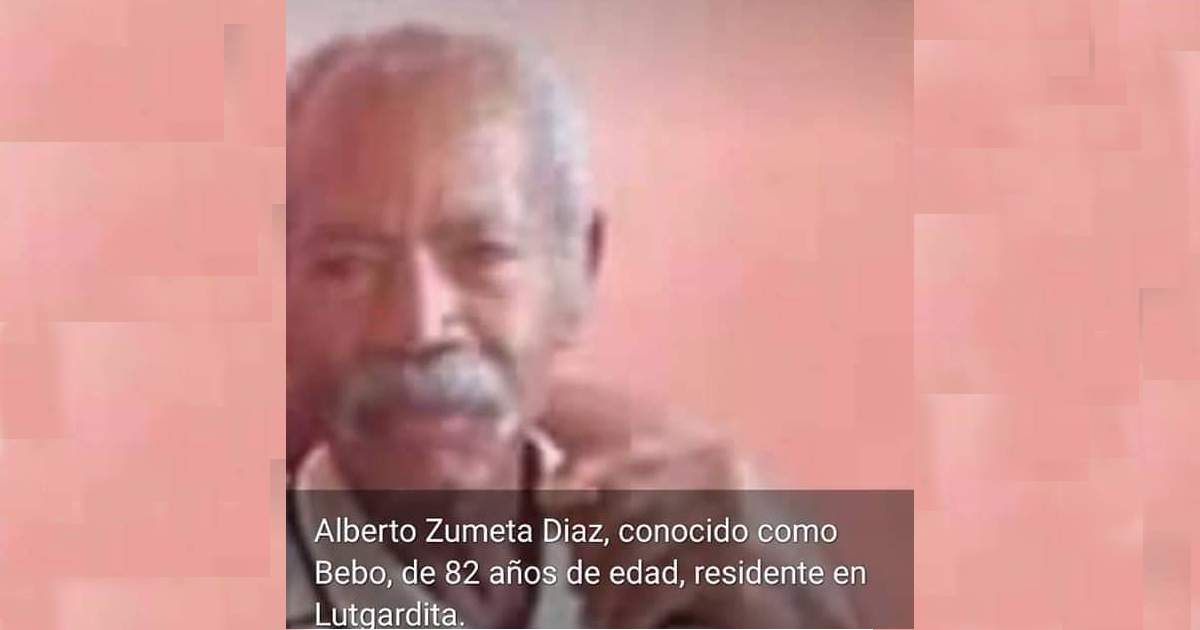 Anciano cubano desaparecido © Imagen publicada por la familia 