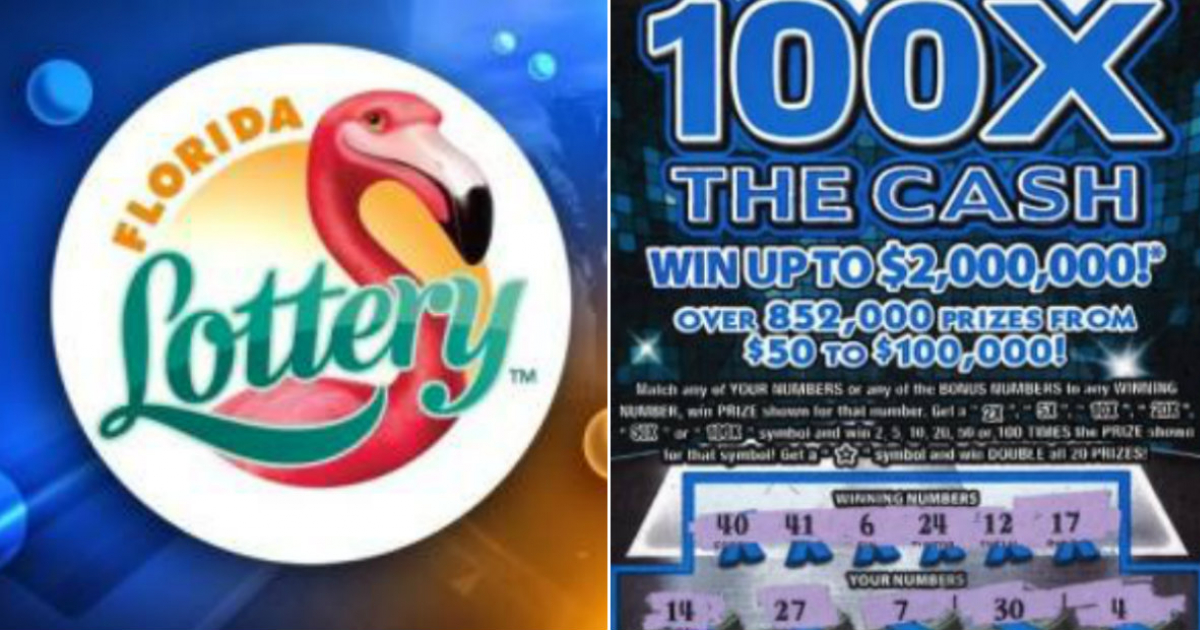 Logo de la Lotería de Florida (i) y 100X THE CASH, nuevo juego raspadito © 