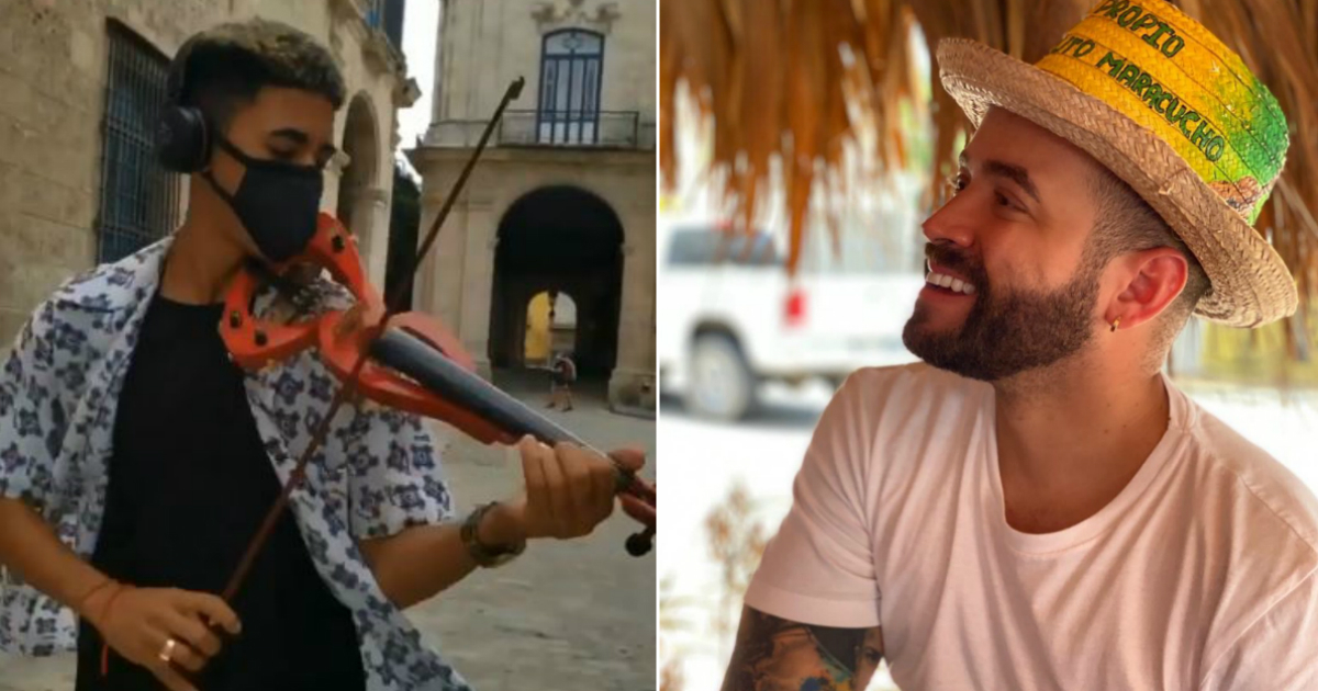 Nacho se rinde ante el violinista cubano Zamir © Instagram / Nacho