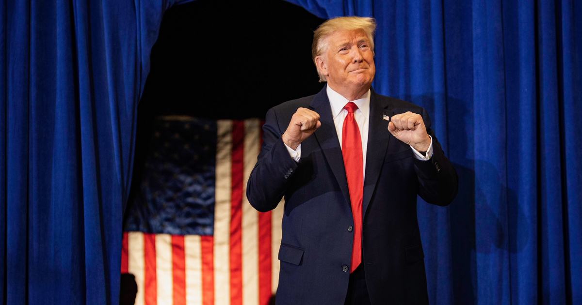 El presidente Donald Trump, en la recta final de su campaña electoral. © Trump 2020/ Douglas Coulter