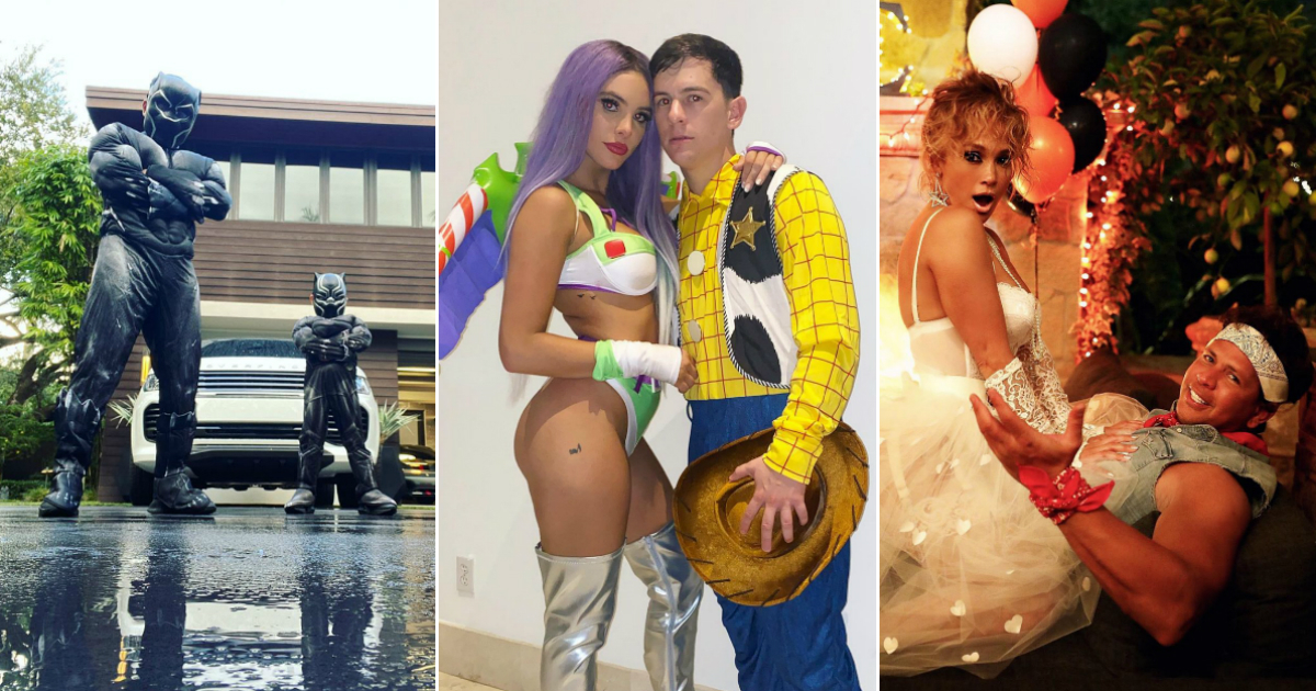 Ozuna, Lele Pons, Guaynaa, Jennifer Lopez y Alex Rodriguez disfrazados en Halloween © Instagram / Ozuna, Lele Pons, Jennifer Lopez