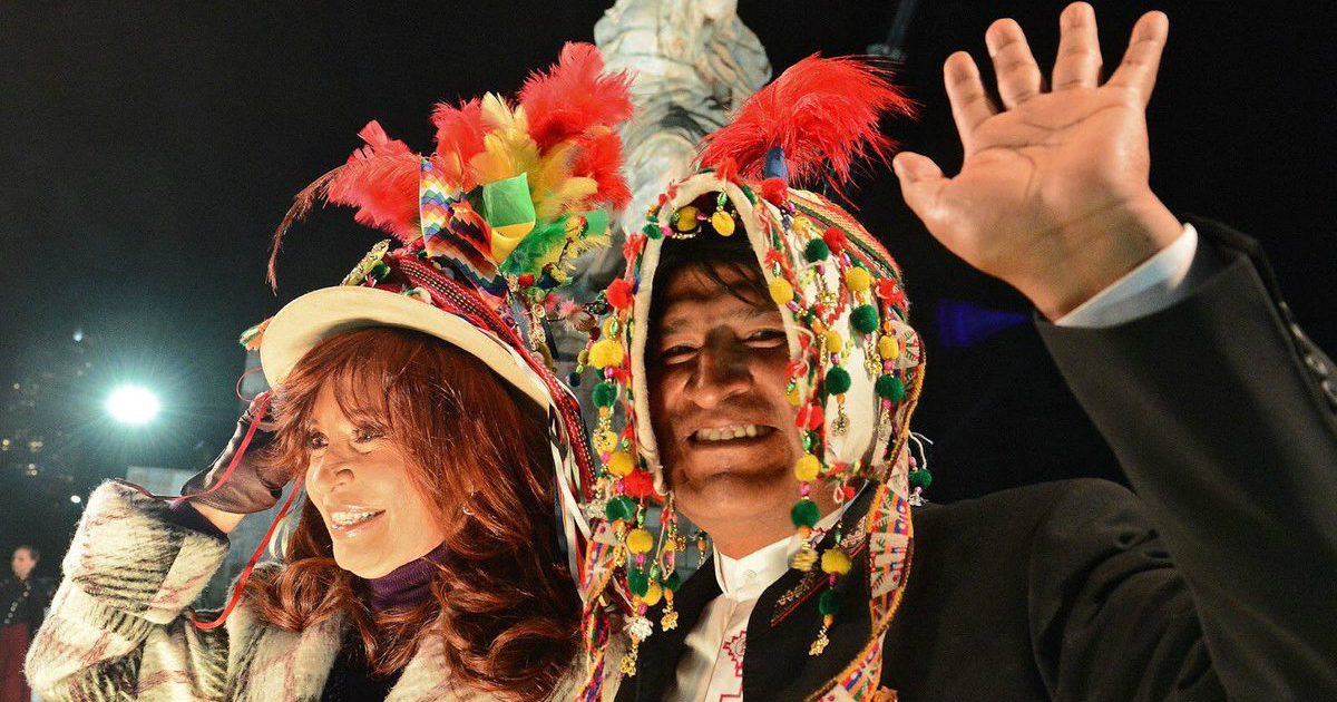 Cristina Fernández Kirchner y Evo Morales, en octubre pasado. © Cristina Fernández Kirchner / Twitter