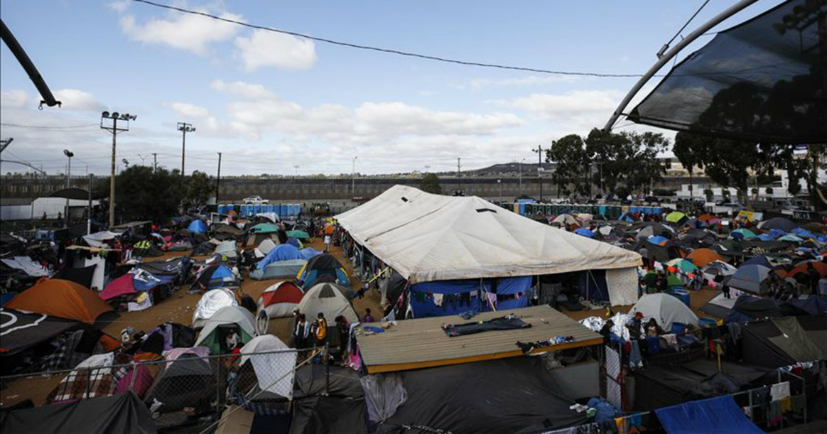 Campamento de Migrantes en la frontera de México con EE.UU. © YouTube